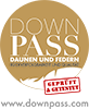 DownPass Siegel zur bestätung der einhaltung von Qualitätsstandards der Bettwaren von otto keller